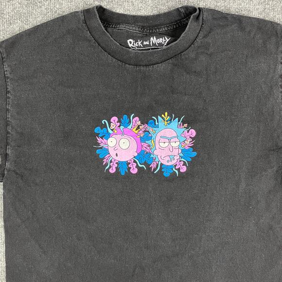 Rick and Morty T-Shirt Mens Size M Black Primitive Graphic Adult Swim Cartoon - Picture 1 of 9